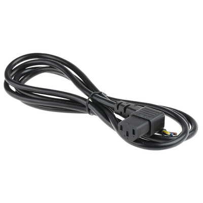 RS PRO IEC C13 Socket to Unterminated Power Cord, 2m