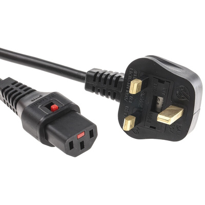 Schaffner IEC C13 Socket to Type G UK Plug Power Cord