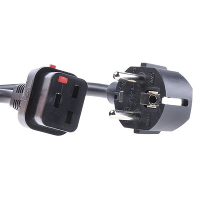 Schaffner IEC C19 Socket to CEE 7/7 Plug Power Cord
