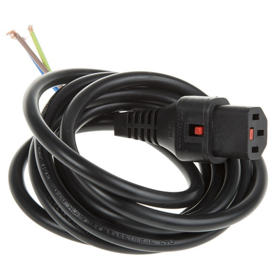 Schaffner IEC C13 Socket to Unterminated Power Cord