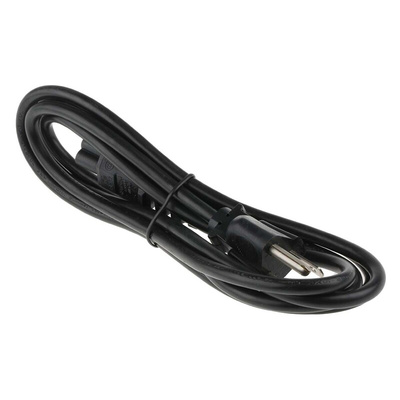 Phihong IEC C5 Socket to Type B NEMA 5-15 Plug Power Cord, 1.8m