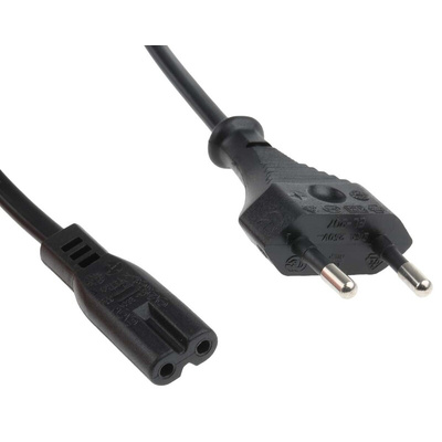 Phihong IEC C7 Socket to Type C Europlug Plug Power Cord, 1.8m
