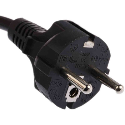 Phihong IEC C13 Socket to CEE 7/7 Plug Power Cord, 1.8m