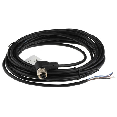 RS PRO Right Angle Female 4 way M12 to Unterminated Sensor Actuator Cable, 5m