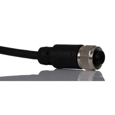 RS PRO Straight Female 5 way M12 to Straight Male 5 way M12 Sensor Actuator Cable, 2m