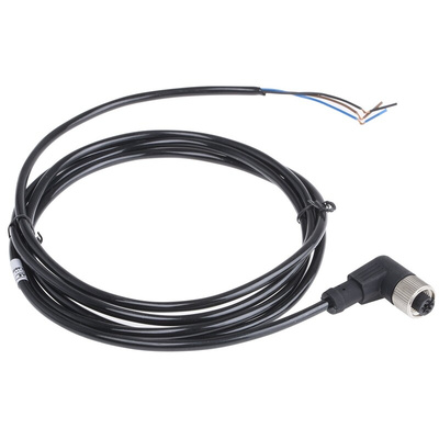 RS PRO Right Angle Female 4 way M12 to Unterminated Sensor Actuator Cable, 2m