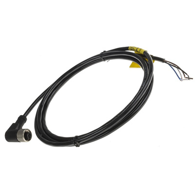 RS PRO Right Angle Female 4 way M12 to Unterminated Sensor Actuator Cable, 2m