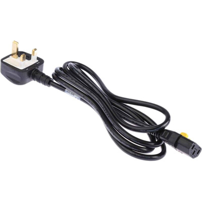 Schurter IEC C13 Socket to Type G UK Plug Power Cord, 2m
