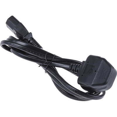 RS PRO IEC C17 Socket to Type G UK Plug Power Cord, 2m
