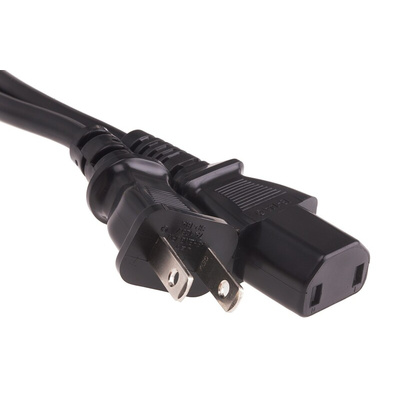 RS PRO IEC C17 Socket to Type A Japanese Plug Power Cord, 2m