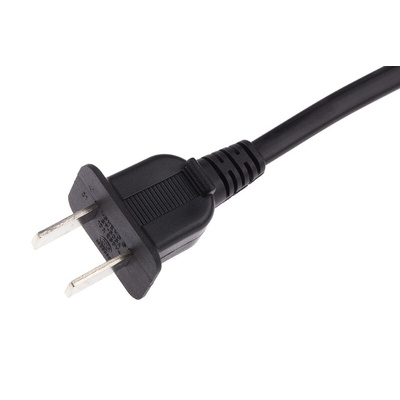 RS PRO Straight IEC C17 Socket to Straight Type A Chinese Plug Power Cord, 2m