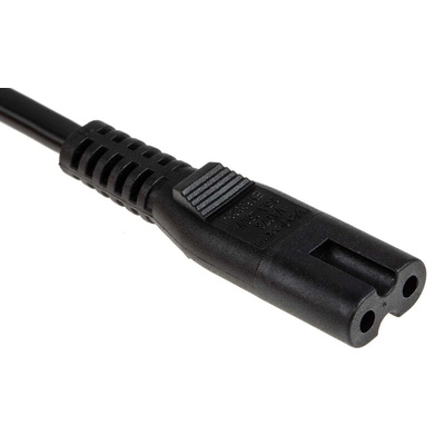 RS PRO IEC C7 Socket to CEE 7/17 Plug Power Cord, 2m