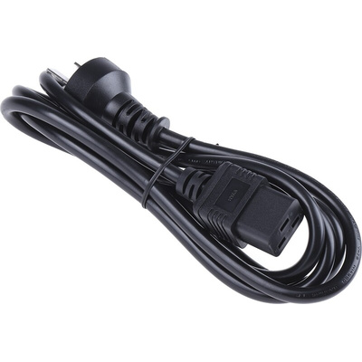 RS PRO IEC C19 Socket to Type I Australian Plug Power Cord, 2m