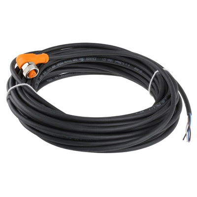 ifm electronic Right Angle Female 4 way M12 to Unterminated Sensor Actuator Cable, 10m