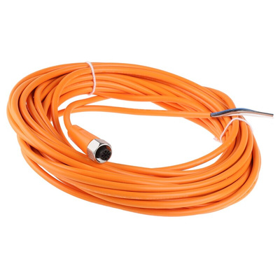ifm electronic Female 4 way M12 to Unterminated Sensor Actuator Cable, 10m