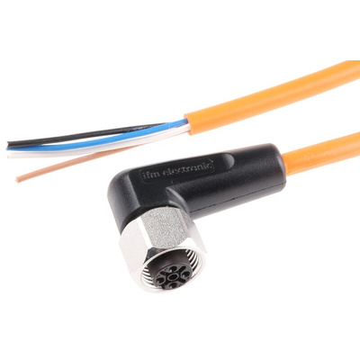 ifm electronic Female 4 way M12 to Unterminated Sensor Actuator Cable, 5m