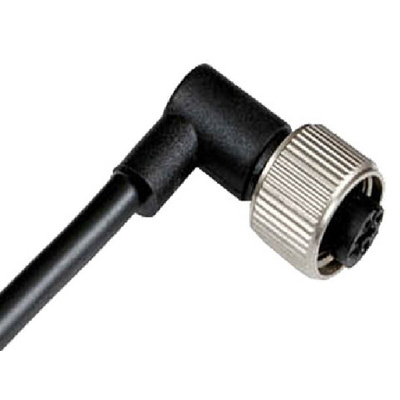 RS PRO Right Angle Female 4 way M12 to Unterminated Sensor Actuator Cable, 5m