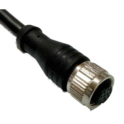 RS PRO Straight Female 12 way M12 to Unterminated Sensor Actuator Cable, 2m