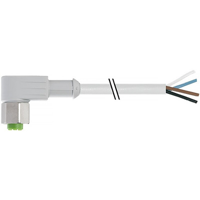 RS PRO Right Angle Female 4 way M12 to Unterminated Sensor Actuator Cable, 5m