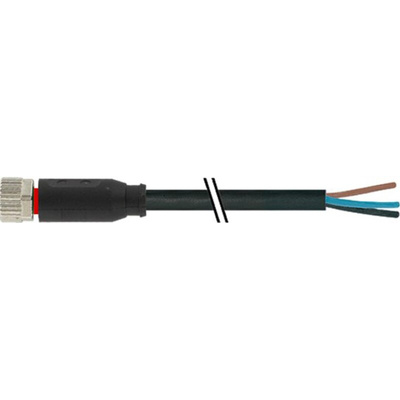 RS PRO Straight Female 3 way M8 to Unterminated Sensor Actuator Cable, 2m