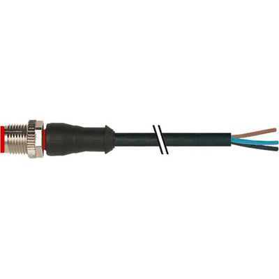 RS PRO Straight Male 4 way M12 to Unterminated Sensor Actuator Cable, 2m