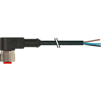 RS PRO Right Angle Female 4 way M12 to Unterminated Sensor Actuator Cable, 5m