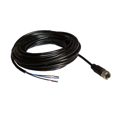 RS PRO Straight Female 4 way M12 to Unterminated Sensor Actuator Cable, 10m