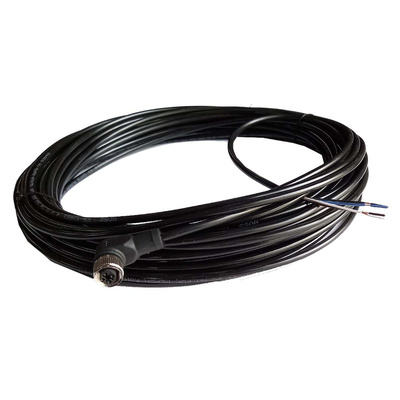 RS PRO Right Angle Female 4 way M12 to Unterminated Sensor Actuator Cable, 20m