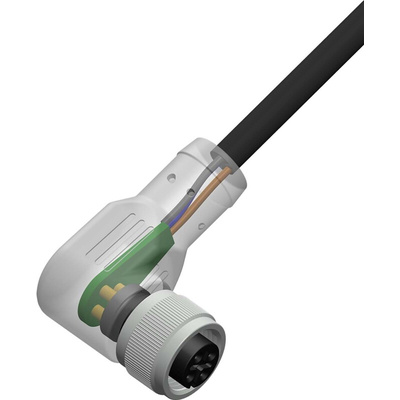 RS PRO Right Angle Female 4 way M12 to Unterminated Sensor Actuator Cable, 2m