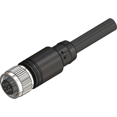 RS PRO Straight Female 5 way M12 to Unterminated Sensor Actuator Cable, 5m