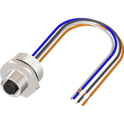 RS PRO Straight Female 5 way M12 to Unterminated Sensor Actuator Cable, 500mm
