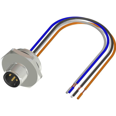 RS PRO Straight Male 5 way M12 to Unterminated Sensor Actuator Cable, 500mm