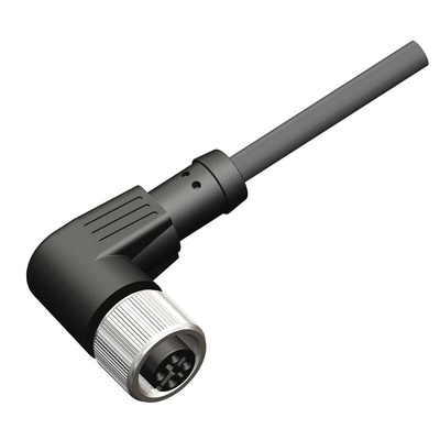 RS PRO Right Angle Female M12 to Unterminated Sensor Actuator Cable, 10m