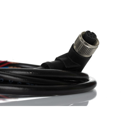RS PRO Right Angle Female M12 to Unterminated Sensor Actuator Cable, 2m