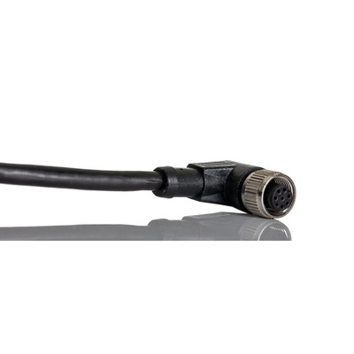 RS PRO Right Angle Female M12 to Unterminated Sensor Actuator Cable, 5m