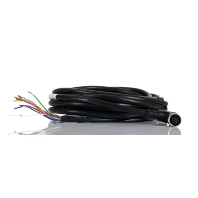 RS PRO Right Angle Female M12 to Unterminated Sensor Actuator Cable, 5m