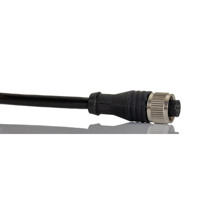 RS PRO Straight Female M12 to Unterminated Sensor Actuator Cable, 10m