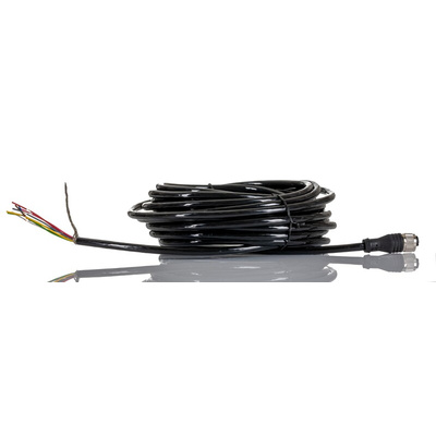 RS PRO Straight Female M12 to Unterminated Sensor Actuator Cable, 10m
