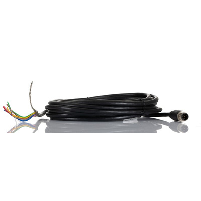 RS PRO Straight Male M12 to Unterminated Sensor Actuator Cable, 5m