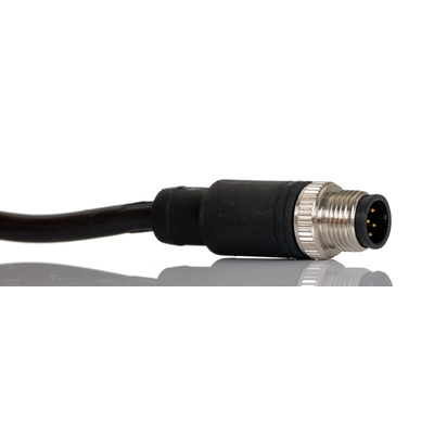 RS PRO Right Angle Female M12 to Male M12 Sensor Actuator Cable, 10m