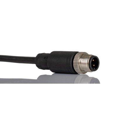 RS PRO Straight Female M12 to Straight Male M12 Sensor Actuator Cable, 2m