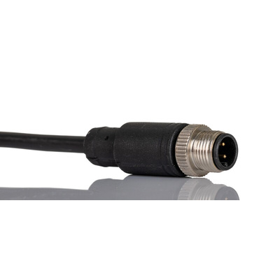 RS PRO Straight Female M12 to Straight Male M12 Sensor Actuator Cable, 10m