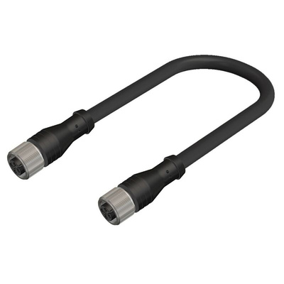 RS PRO Straight Female M12 to Straight Female M12 Sensor Actuator Cable, 5m