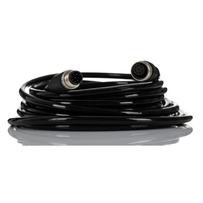 RS PRO Straight Female M12 to Straight Male M12 Sensor Actuator Cable, 5m