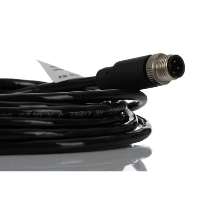 RS PRO Straight Male M12 to Straight Male M12 Sensor Actuator Cable, 5m