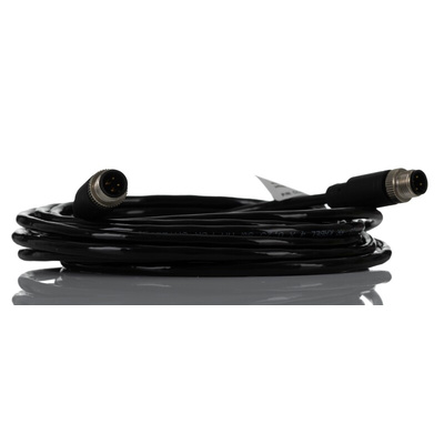 RS PRO Straight Male M12 to Straight Male M12 Sensor Actuator Cable, 5m