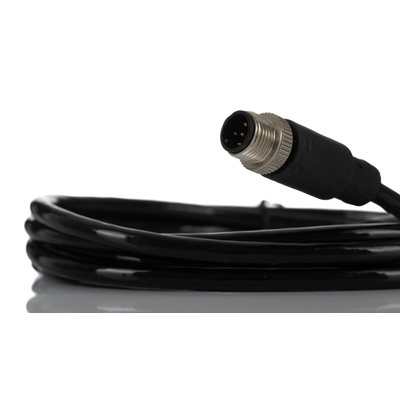 RS PRO Straight Male M12 to Straight Male M12 Sensor Actuator Cable, 2m