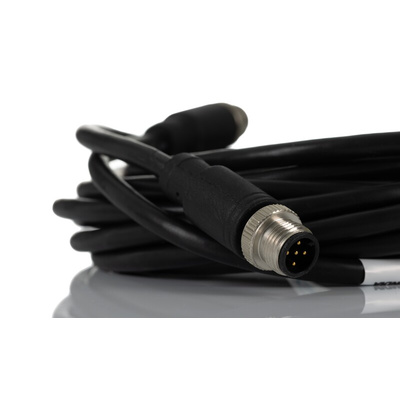 RS PRO Straight Male M12 to Straight Male M12 Sensor Actuator Cable, 5m