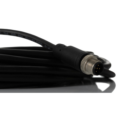 RS PRO Straight Male M12 to Straight Male M12 Sensor Actuator Cable, 5m