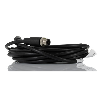 RS PRO Straight Male M12 to Straight Male M12 Sensor Actuator Cable, 5m